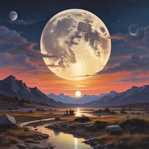 Moonlit Landscape Art Print